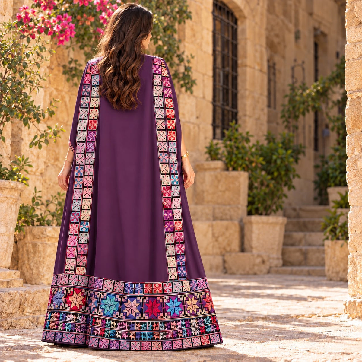 LONG SLEEVELESS CAPE - ROYAL THREADS