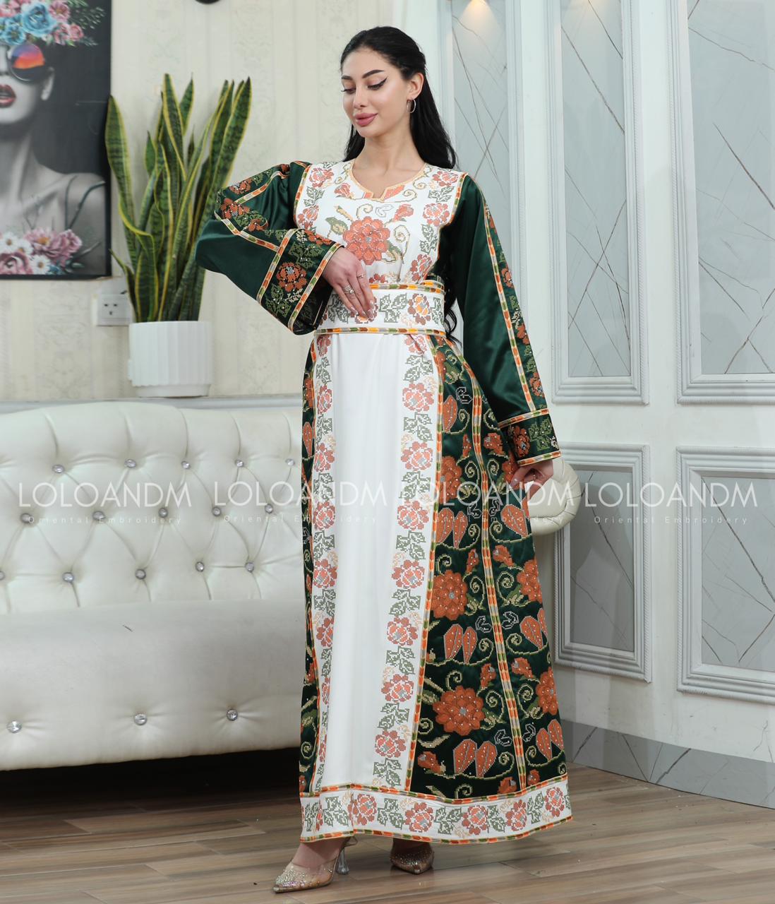 Rose Pattern Thob
