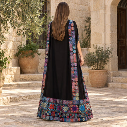 LONG SLEEVELESS CAPE - ROYAL THREADS