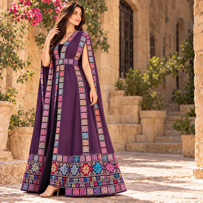 LONG SLEEVELESS CAPE - ROYAL THREADS