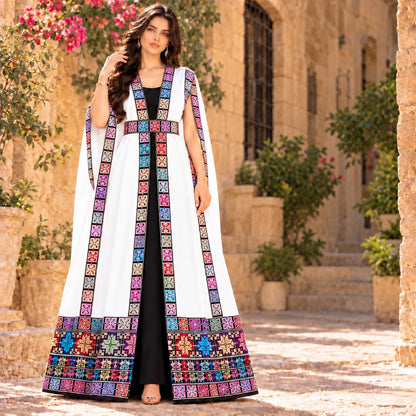 LONG SLEEVELESS CAPE - ROYAL THREADS